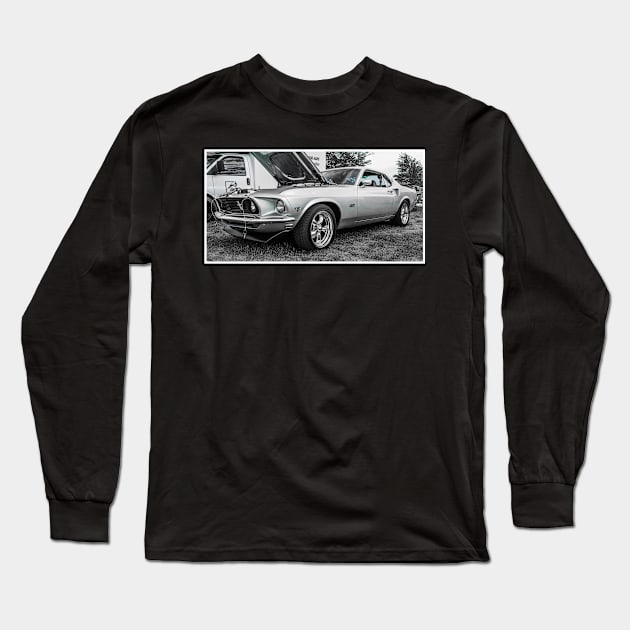 1969 Mustang Boss Long Sleeve T-Shirt by Hot Rod America